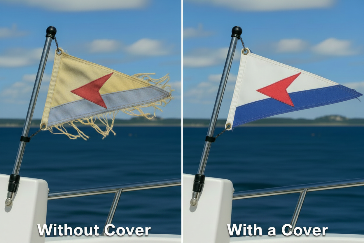 Custom Marine Burgee & Flag Covers - FREE SHIPPING - UV Protection
