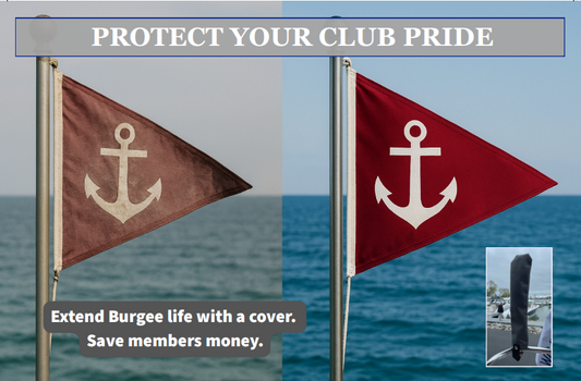 Custom Marine Burgee & Flag Covers - FREE SHIPPING - UV Protection