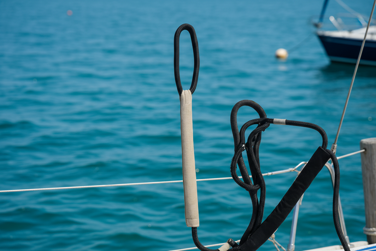 Dock Bundle with chafe guards and emergency contact tag