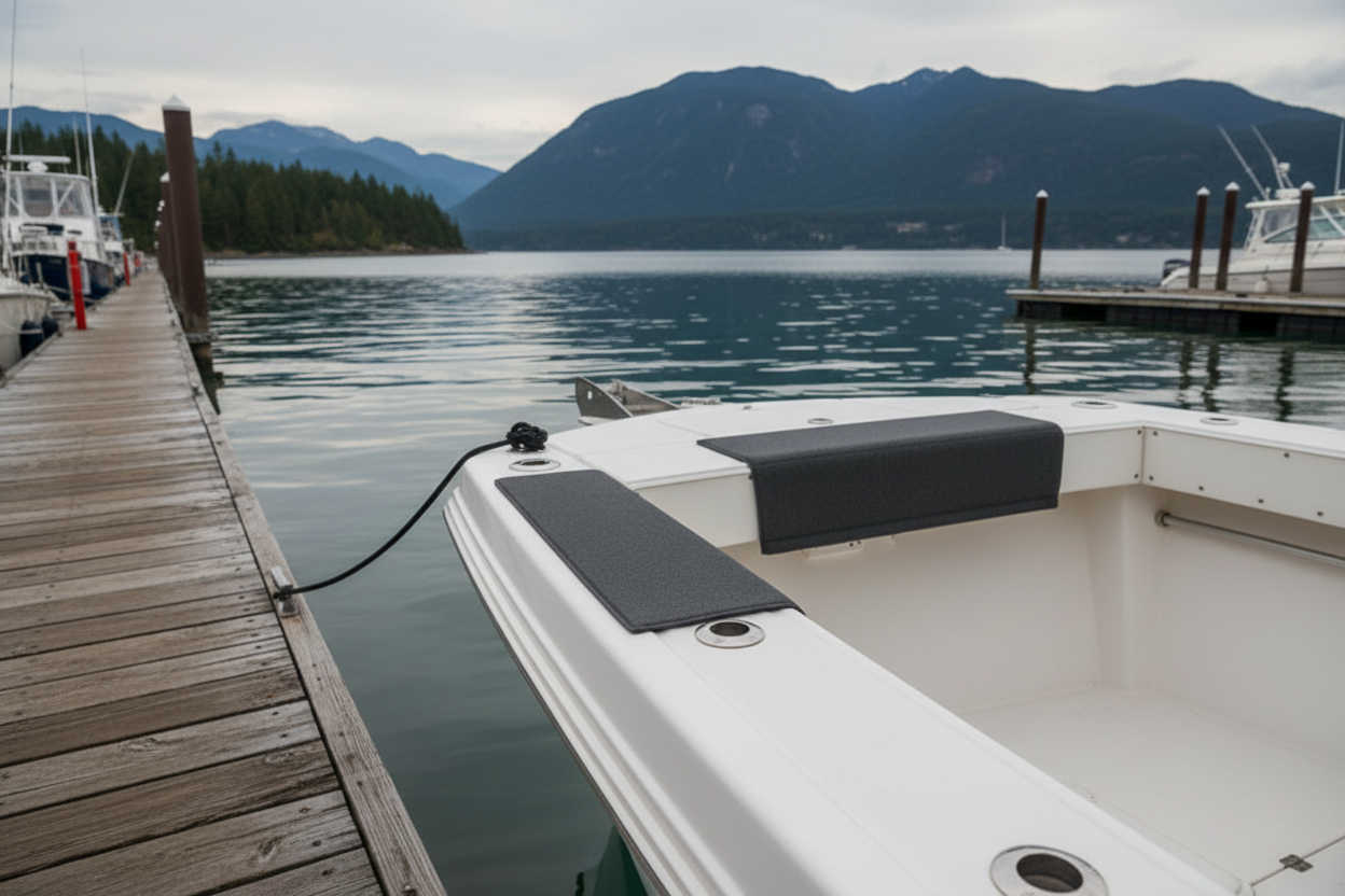 Marine Gunwale Boarding Mat – Heavy-Duty Non-Slip Protection for Safe Deck Access - Durable Hull Guard