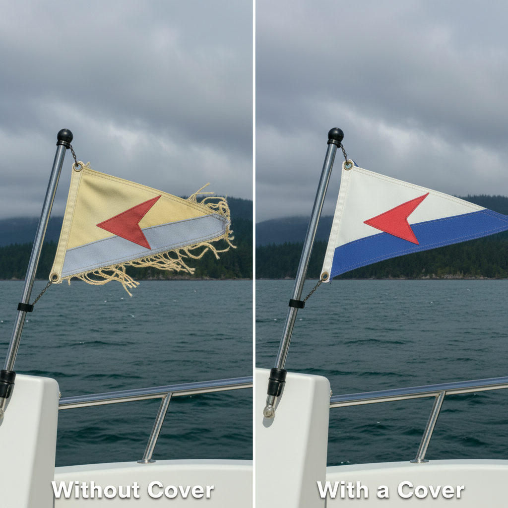 Custom Marine Burgee & Flag Covers - FREE SHIPPING - UV Protection